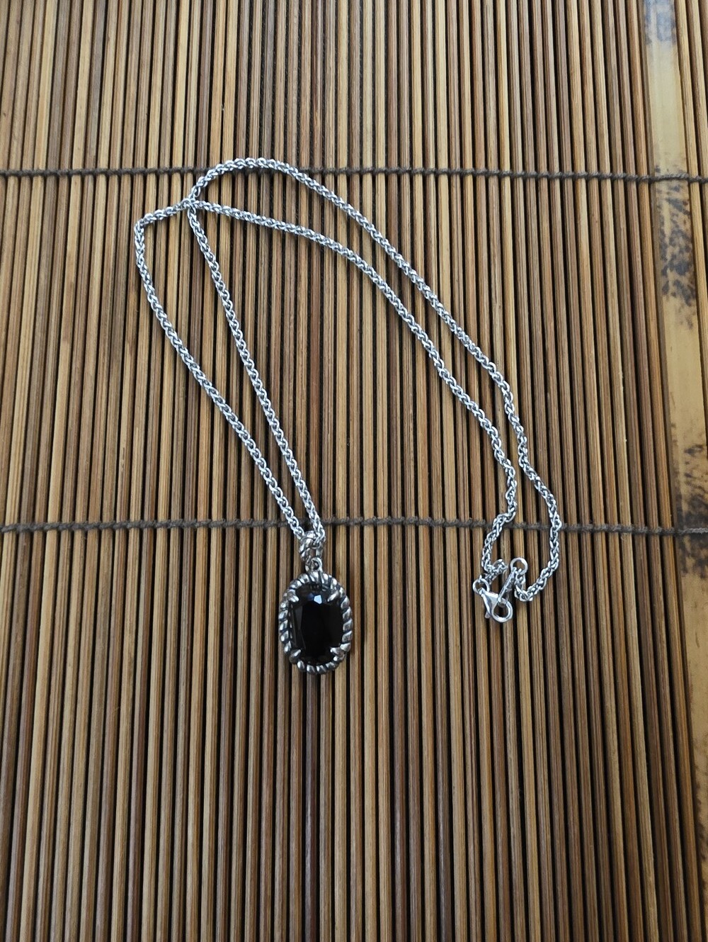 925 Silver Effy Onyx Necklace